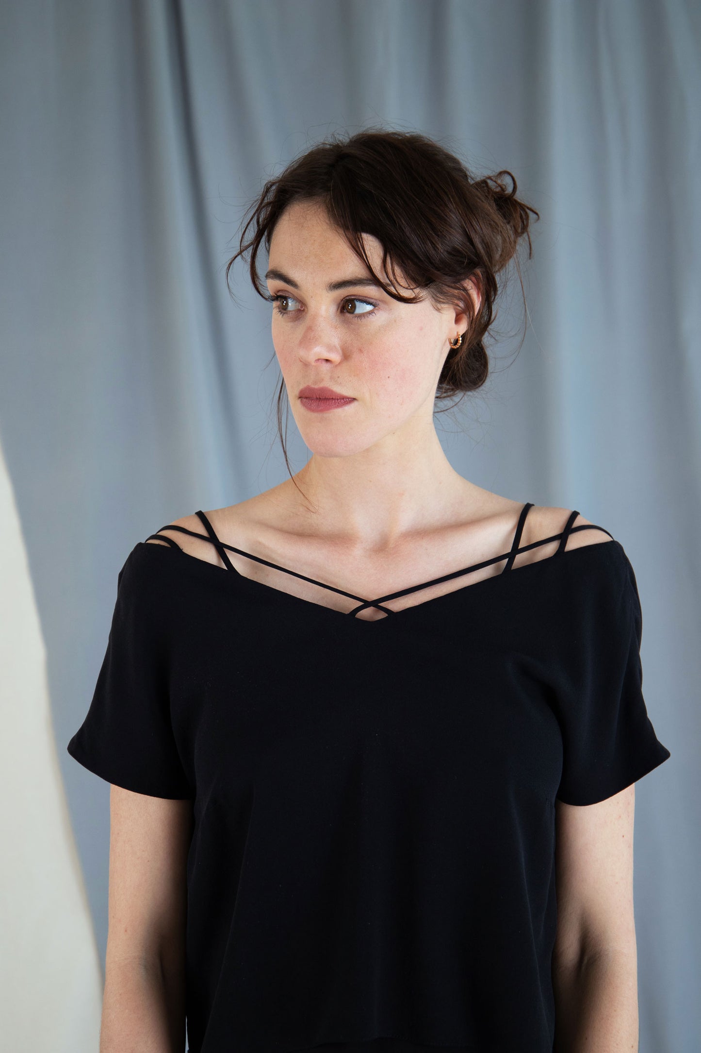 Silk shift mini dress - Black in XS by VIMPELOVA