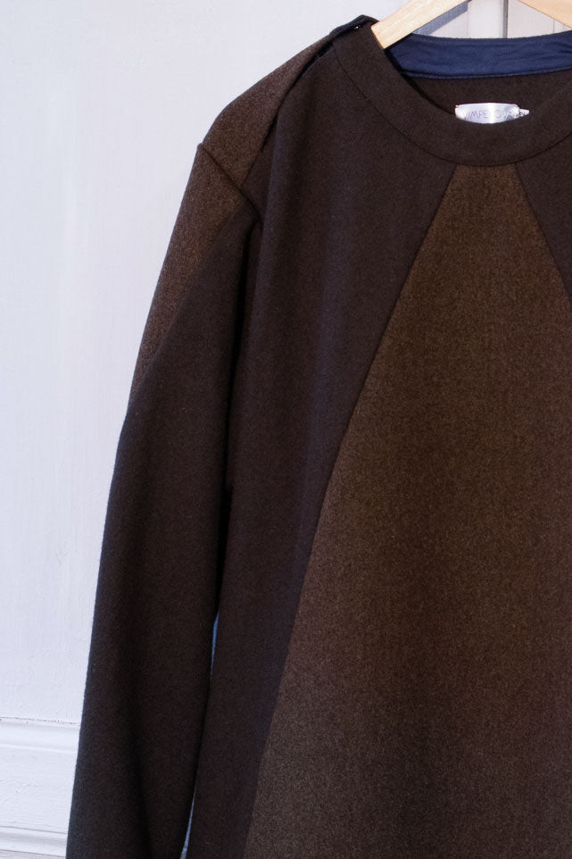 Wool sweatshirt top - Khaki in 42 by VIMPELOVA