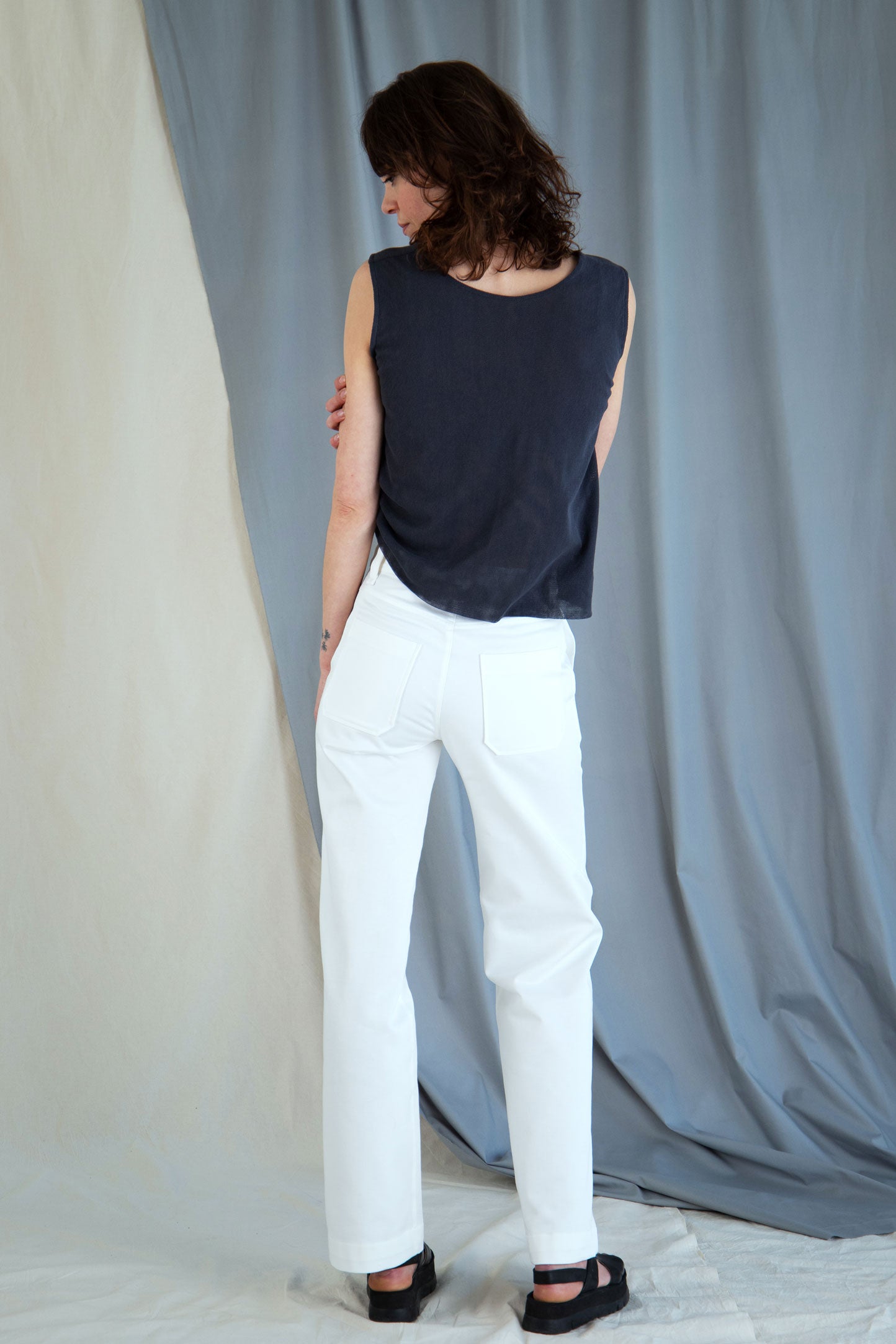 Straight fit cotton trousers - White in 34 by VIMPELOVA