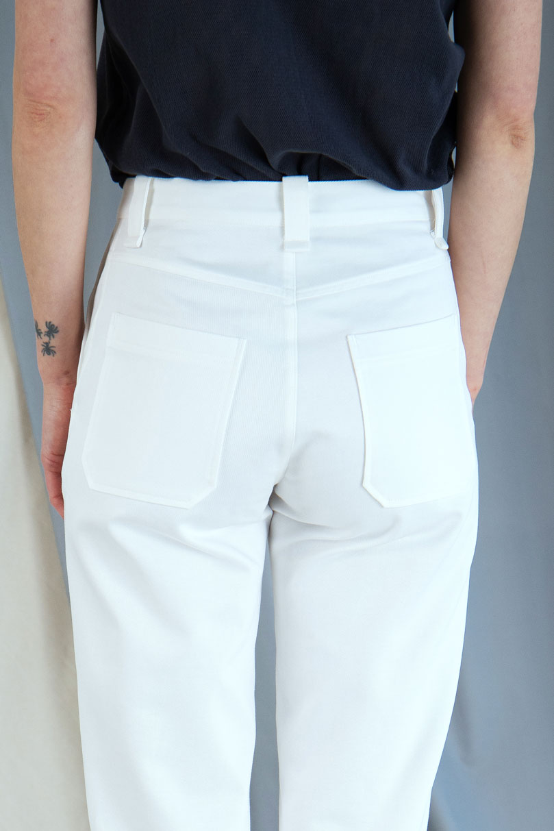 Straight fit cotton trousers - White in 34 by VIMPELOVA