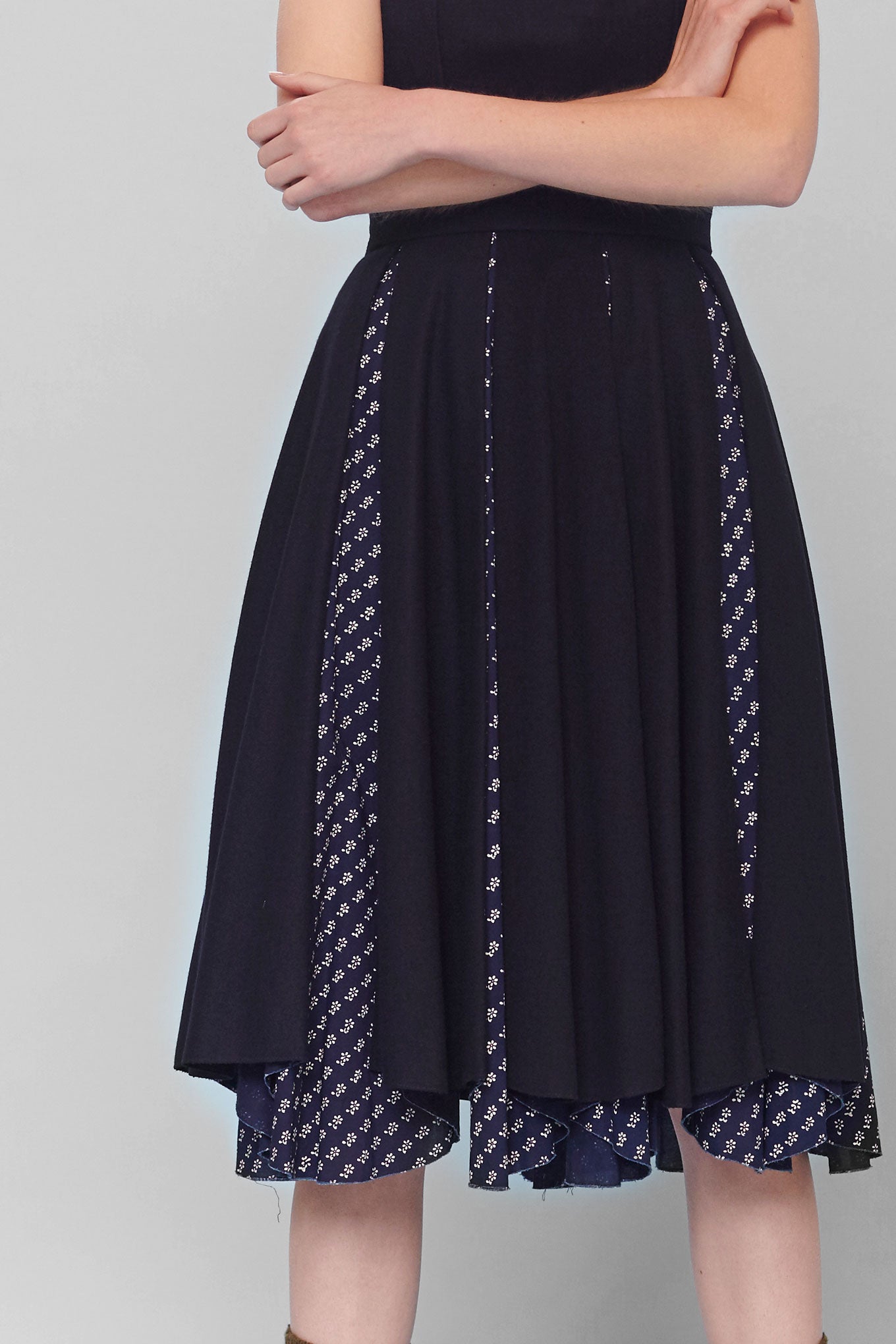 RITA dress - Navy / Indigo print