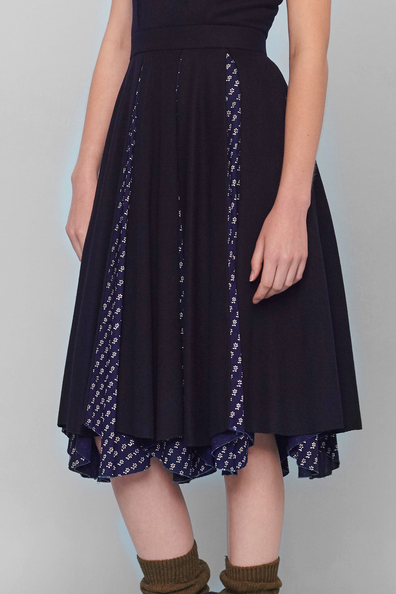 RITA dress - Navy / Indigo print