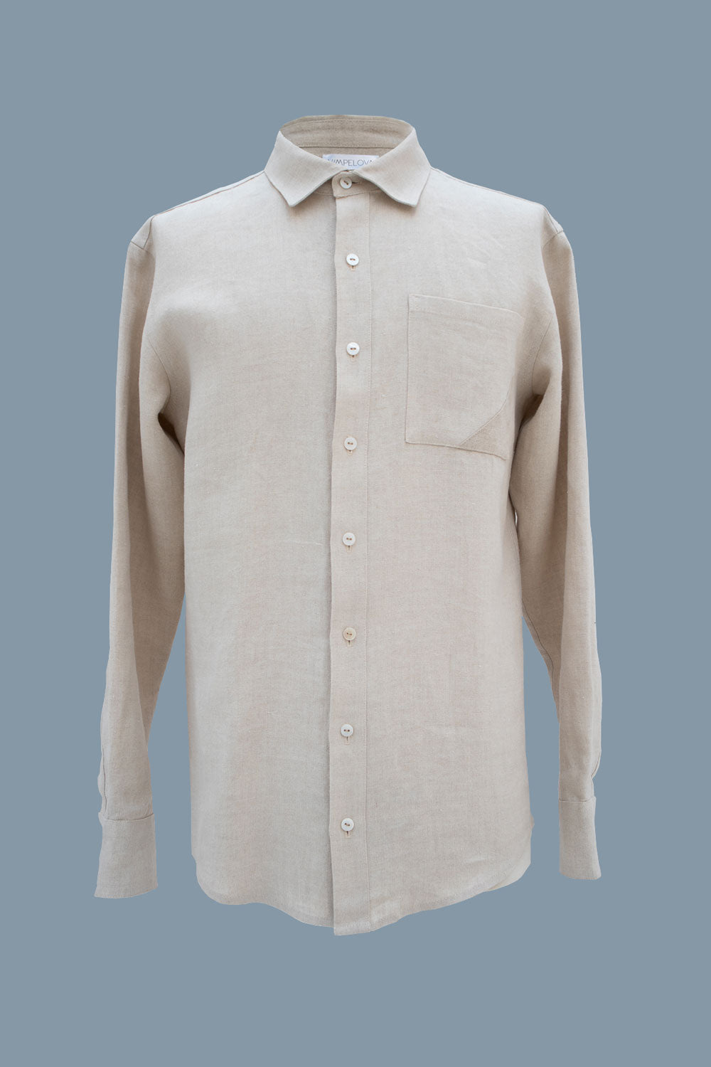 Linen shirt with pocket - Sand Beige in 36 by VIMPELOVA