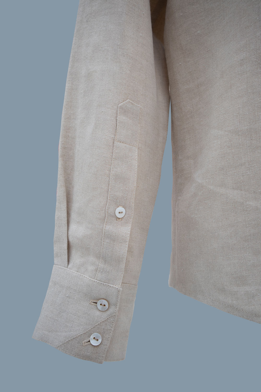 Linen shirt with pocket - Sand Beige in 36 by VIMPELOVA