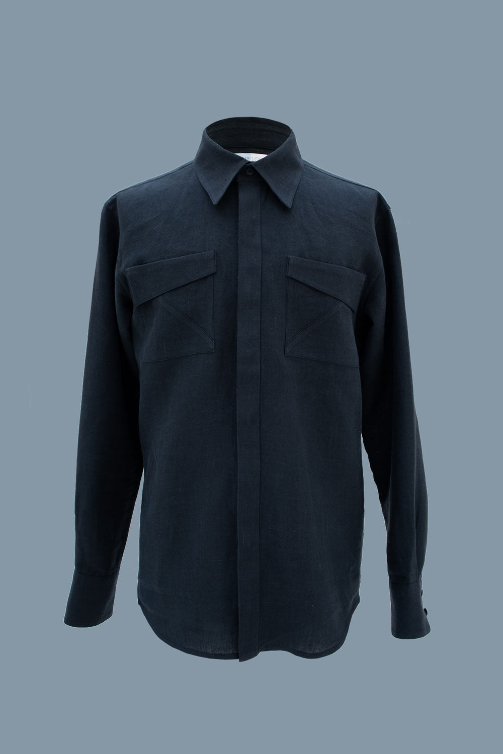 Relaxed fit linen shirt - Black in 36 by VIMPELOVA