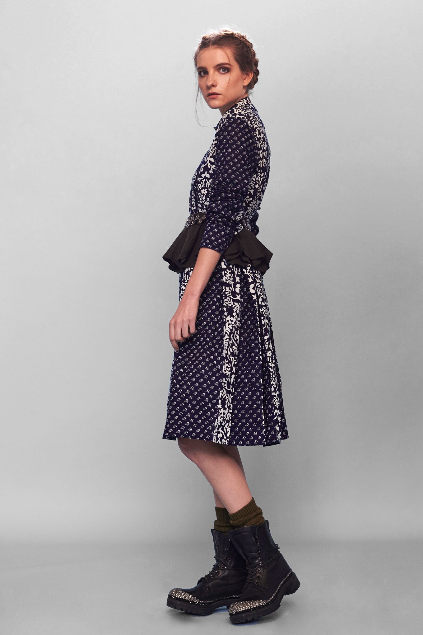 AGATA shirt dress - Indigo print