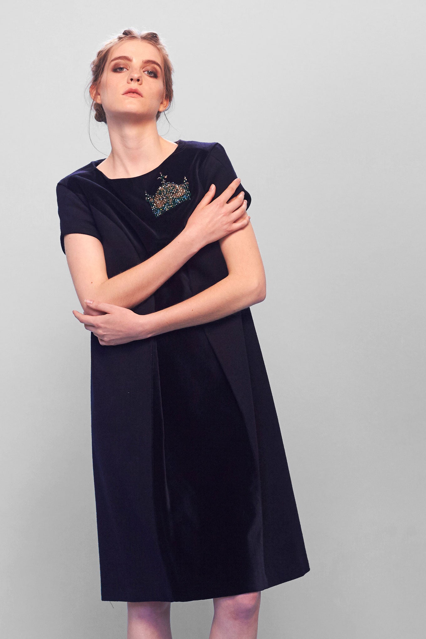 KORUNA dress - Navy blue