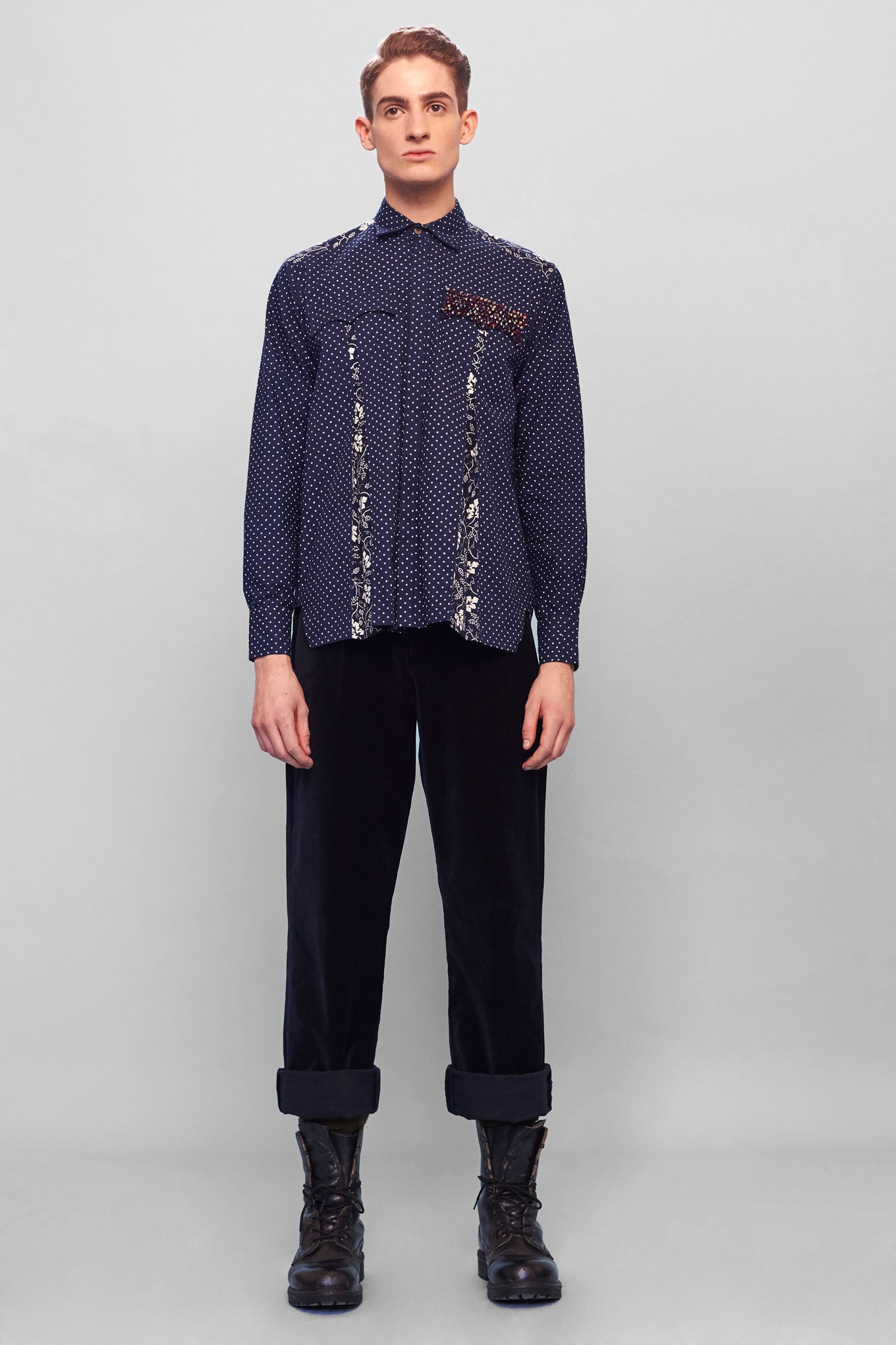 TECKA shirt - Indigo print