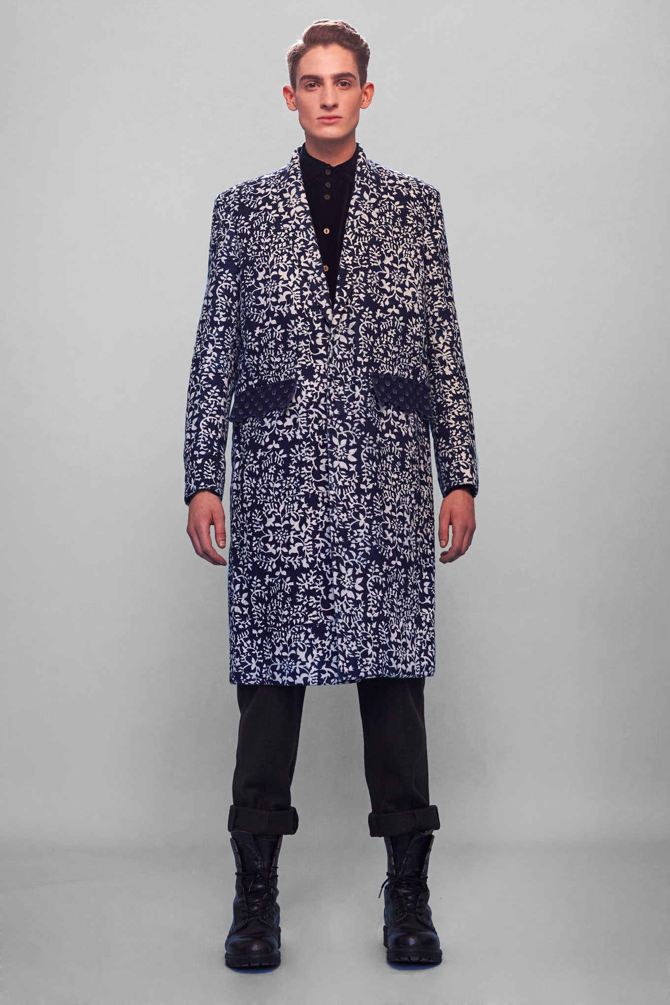 TOPOL coat - Indigo print