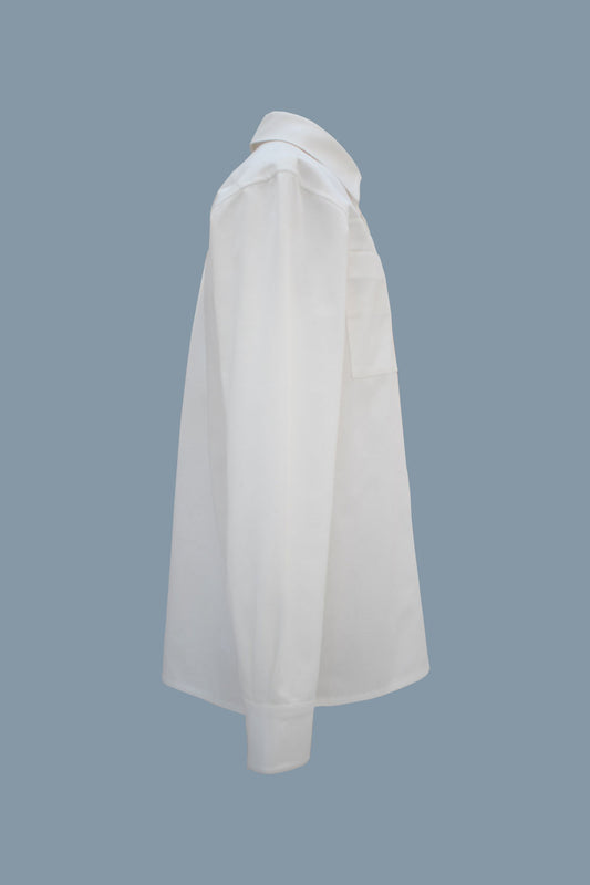 Cotton twill overshirt - Off-white in 36 by VIMPELOVA